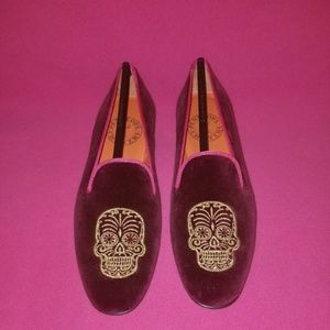 Penelope Chilvers Red Dandy Skull Slippers